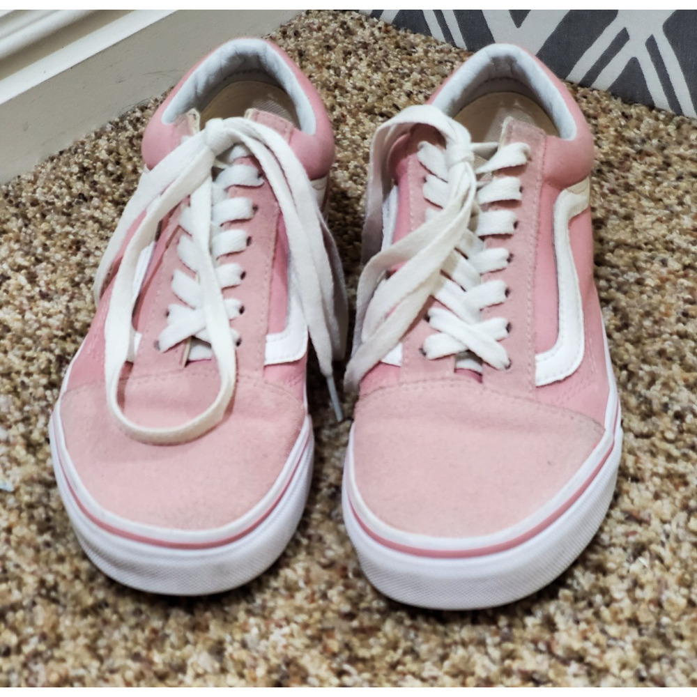 Vans Old Skool Women’s 6 Pink Suede Canvas Low Top Skate Shoes Classic VN000D3HY - Picture 3 of 11